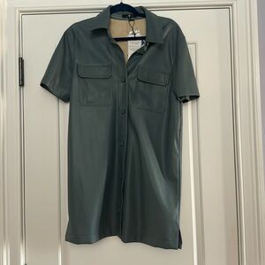 7 for all mankind faux leather dress